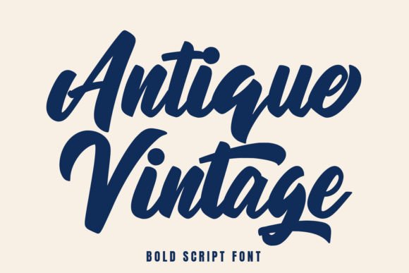 Antique Vintage: A Bold Script for Authentic Branding