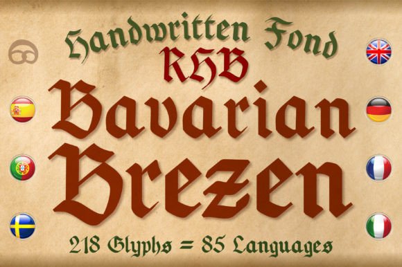 Bavarian Brezen: A Hand-Crafted Fraktur Font for Authentic Design
